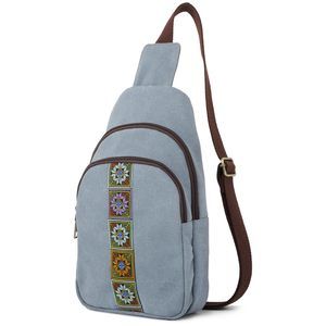 Canvas Sling Bag for Wome Crossbody Purse Small Sling Backpack Purse Travel🦈